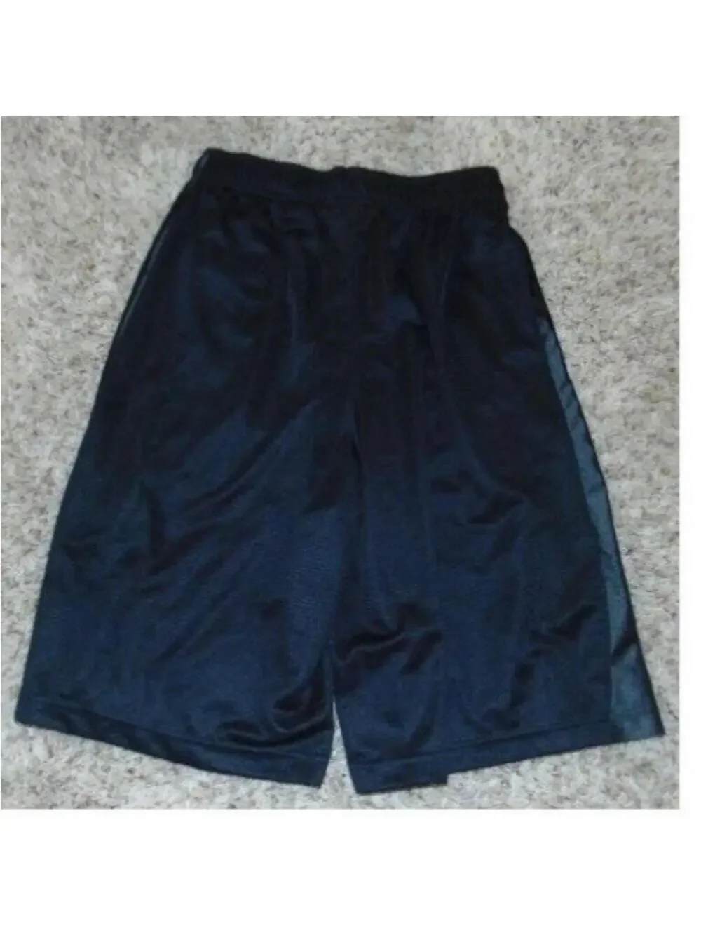NIKE Basketball Shorts Boys L Elastic Waist Dri Fit Black Athletic Elastic Waist